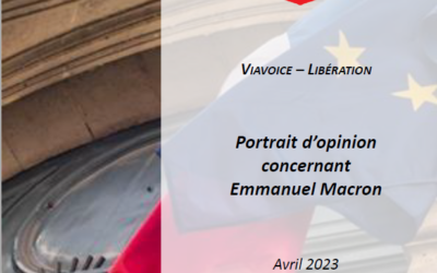 Baromètre politique Viavoice-Libération. Portrait d’opinion concernant Emmanuel Macron. Avril 2023